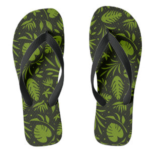 Tongs Impression Jungle verte