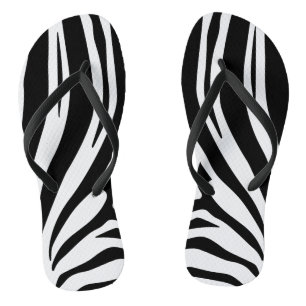 Tongs Impression zèbre personnalisable
