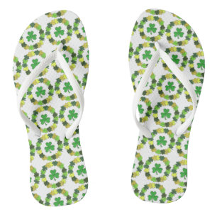 Tongs Irlandais Shamrocks verts St. Patrick's Day Wreath