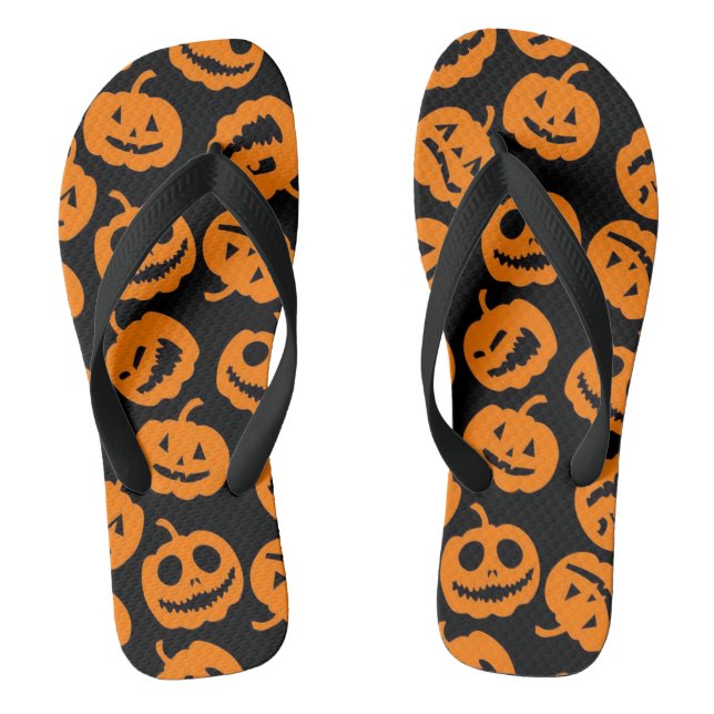 Tongs Jack O'Lantern | Treat Trick Citrouille d'Hallowee (Semelle)