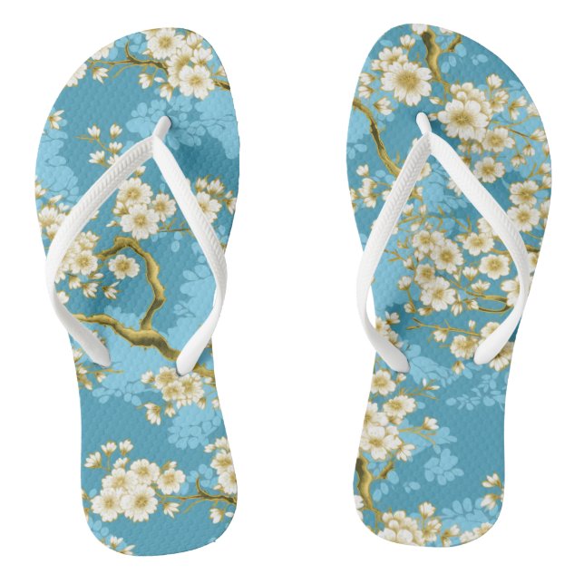 Tongs Japonais Chiyogami Plum Blossom Motif Flip Flops (Semelle)