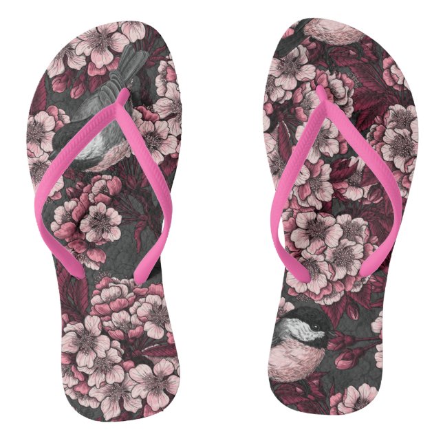 Tongs Jardin de cerisier nocturne (Semelle)