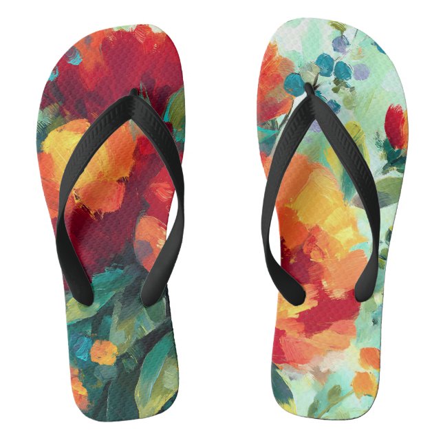 Tongs Jardin floral flamboyant (Semelle)