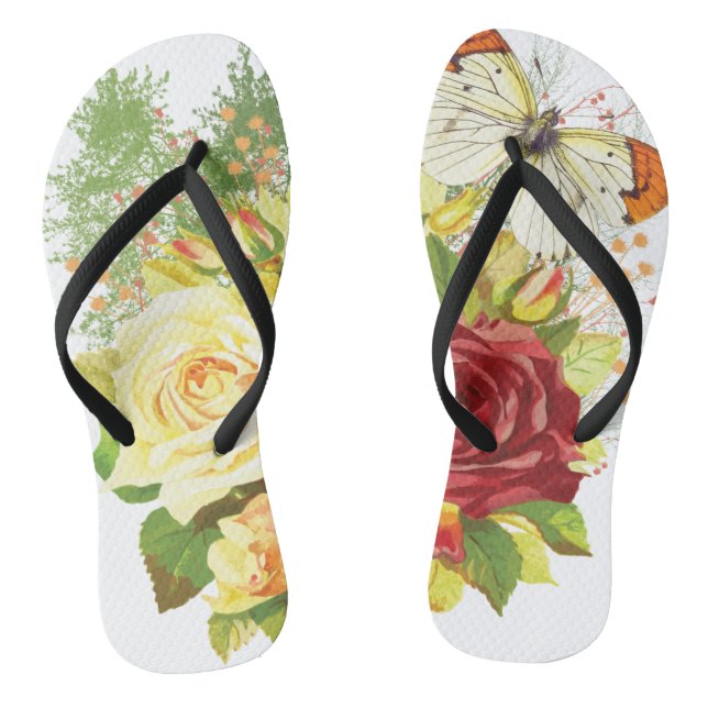 Tongs Jardin rose (Semelle)