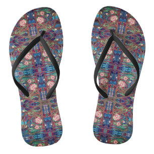 Tongs Jardin rose