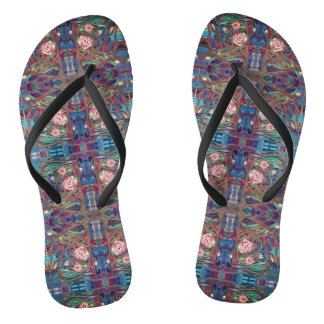 Tongs Jardin rose