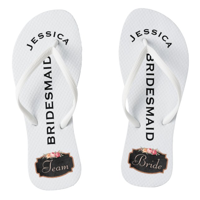 Tongs Jeune mariée d'équipe du mariage de plage de (Semelle)