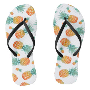 Tongs Joli ananas TROPICAL Slim Straps Flip Flops