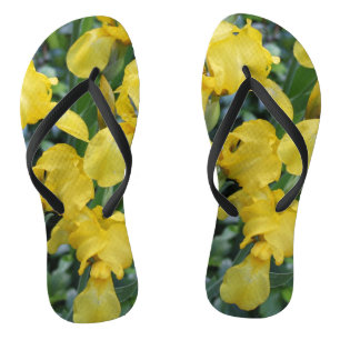 Tongs Joli Jaune Irlandais Fleurs de Jardin