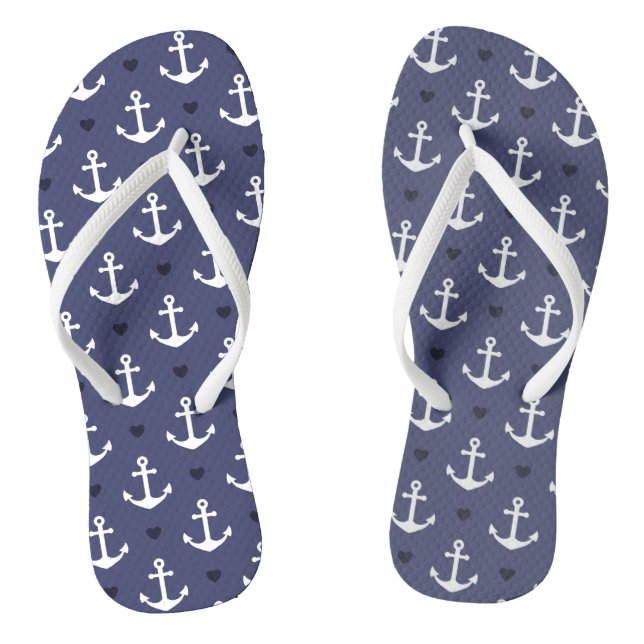 Tongs Joli Motif de Ancre (Semelle)