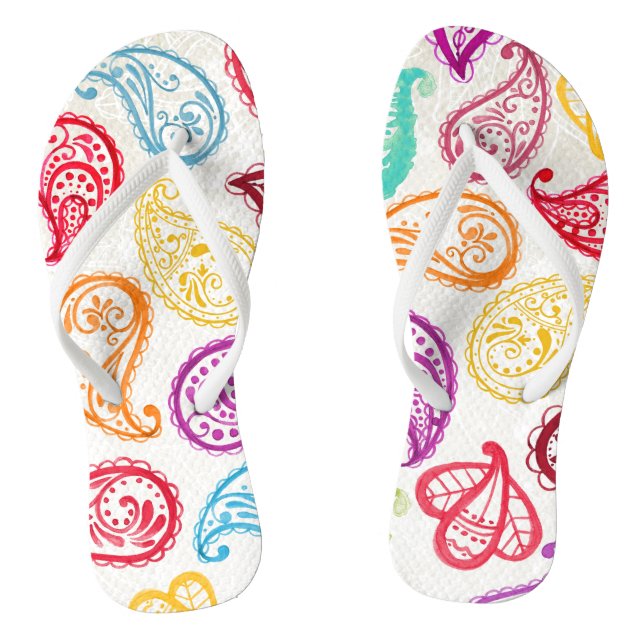 Tongs Joli Motif Paisley (Semelle)