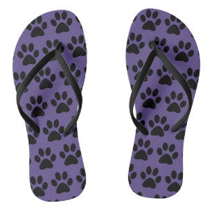 Tongs Jolis motifs d'empreintes de pattes de chien en no