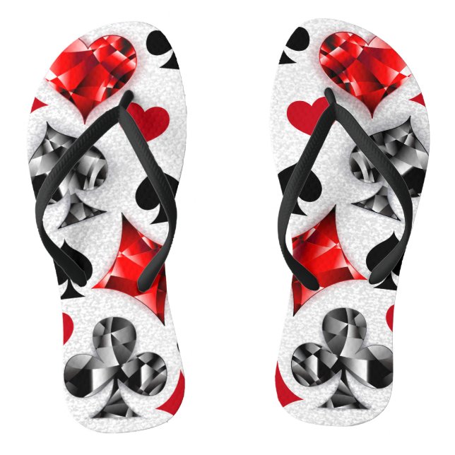 Tongs Joueur de poker Joueur de cartes de jouer costumes (Semelle)
