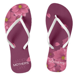 Tongs Jour des mères florales élégantes Retourner les