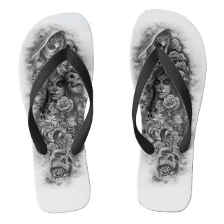 Tongs Jour du crâne mort de sucre