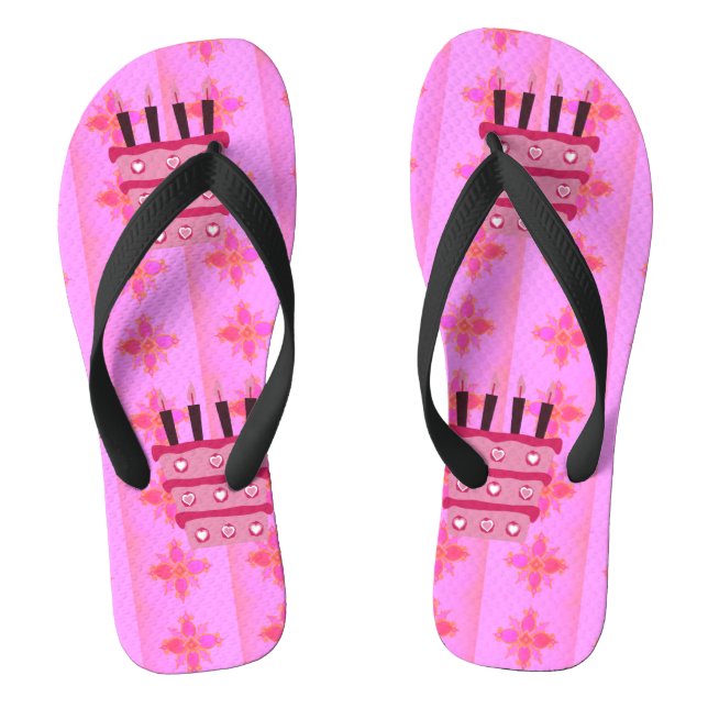 Tongs Joyeux anniversaire avec beaucoup d'amour (Semelle)