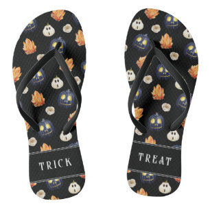 Tongs Joyeux Halloween Éffrayant Samhain Citrouille cris