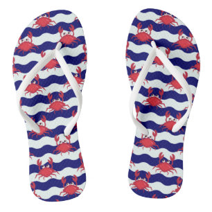 Tongs Joyeux Motif de crabes