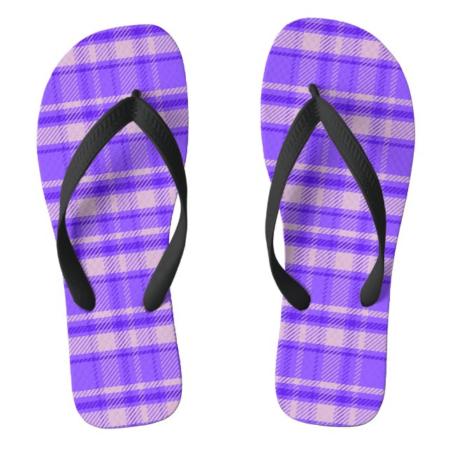 Tongs Joyeux Peri Plaid, Tartan Violet (Semelle)
