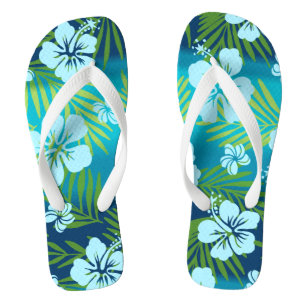 Tongs Kalani Tie Dye Blend Tropical Hibiscus - Sarcelle