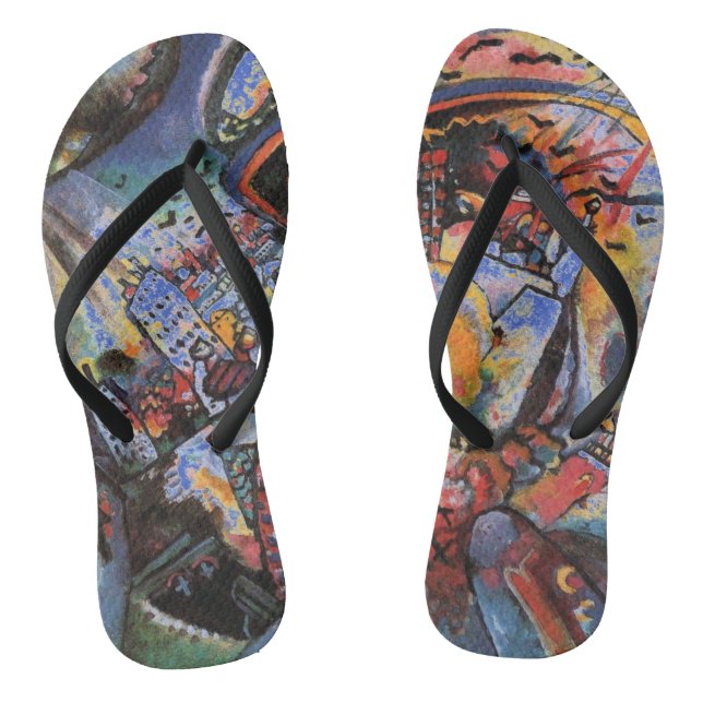 Tongs Kandinsky Moscou I Cityscape Art Abstrait (Semelle)