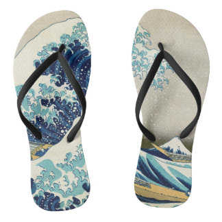 Tongs Katsushika Hokusai - La Grande vague au large de K