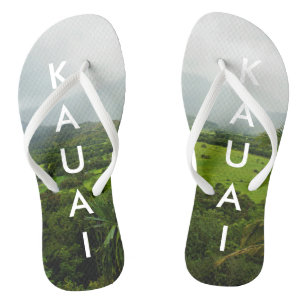 Tongs Kauai, Hawaii paysage avec texte