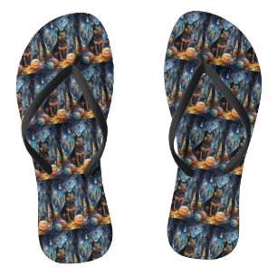 Tongs Kelpie australienne d'Halloween avec la peur Citro
