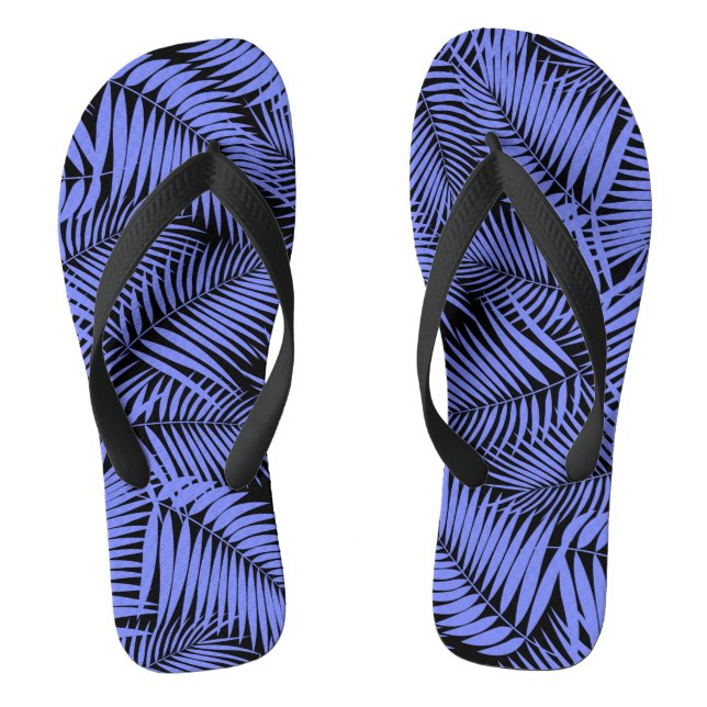 Tongs Kona Palms Hawaiian Leaf Tropical - Périwinkle (Semelle)