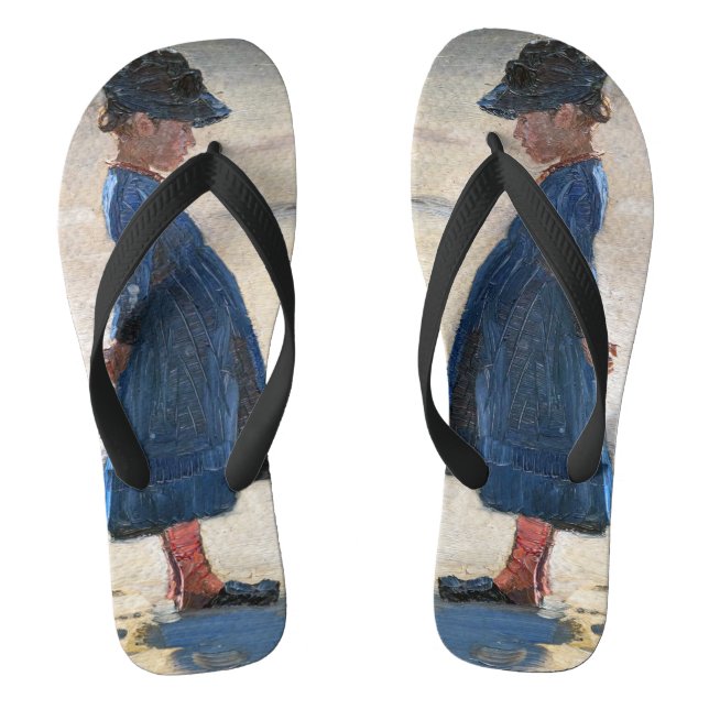Tongs Kroyer - Petite fille debout sur Skagen Beach (Semelle)