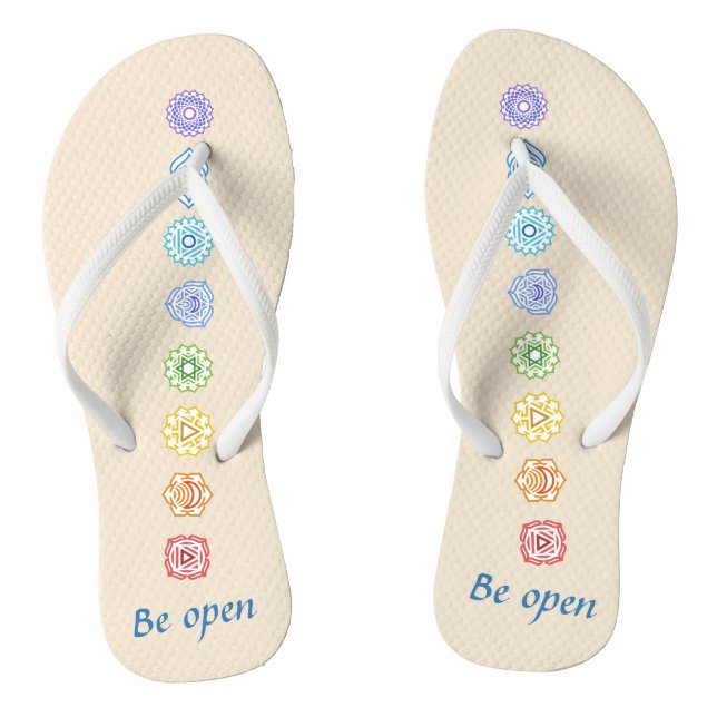 Tongs Kundalini Yoga Chakras être ouvert (Semelle)