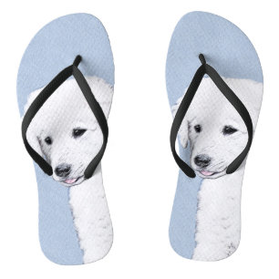 Tongs Kuvasz Peinture - Cute Original Chien Art