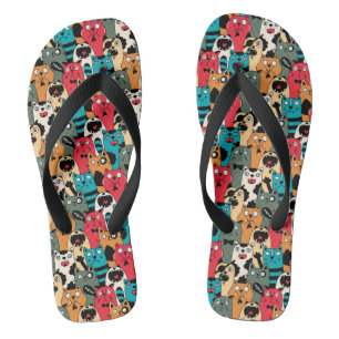 Tongs La foule des chats