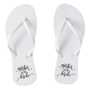 Tongs La mère de la mariée Mariage Calligraphy Flip Fl
