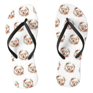 Tongs Labrador Christmas Wreath Festive Pup