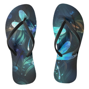 Tongs Lac Libellules Brillantes