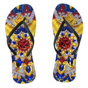 Tongs Lanières minces adultes aux couleurs roumaines