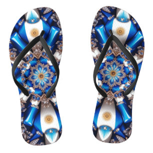 Tongs Lanières minces pour adultes aux couleurs argentin