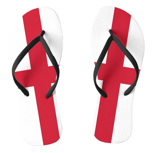 Tongs Lanières minces pour adultes avec drapeau d'Anglet (Semelle)
