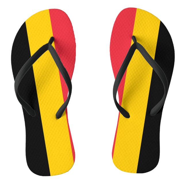 Tongs Lanières minces pour adultes avec drapeau de Belgi (Semelle)