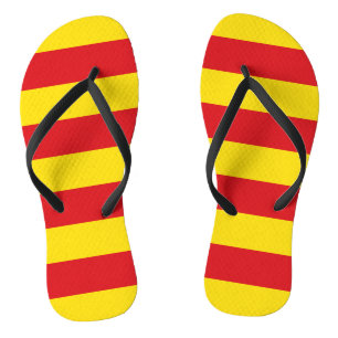 Tongs Lanières minces pour adultes avec Drapeau de Catal