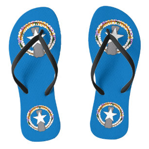 Tongs Lanières minces pour adultes avec drapeau de Maria