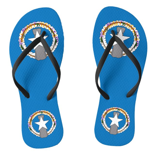 Tongs Lanières minces pour adultes avec drapeau de Maria (Semelle)