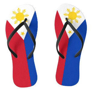 Tongs Lanières minces pour adultes avec drapeau des Phil