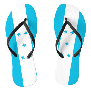 Tongs Lanières minces pour adultes avec drapeau du Hondu