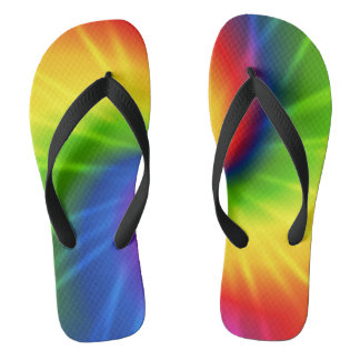Tongs L'arc-en-ciel teignent en nouant