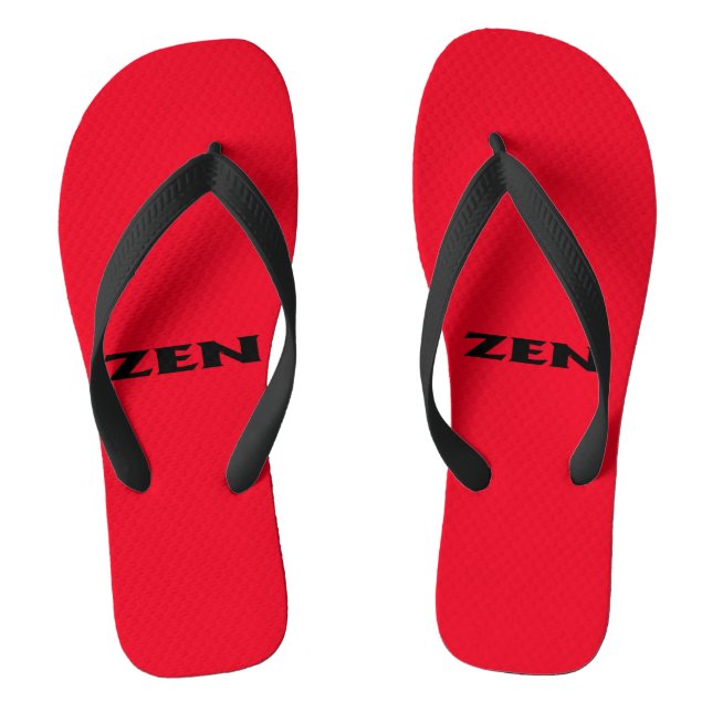 Tongs larges rouges noirs Zen (Semelle)