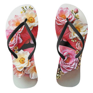 Tongs L'art des lèvres florales