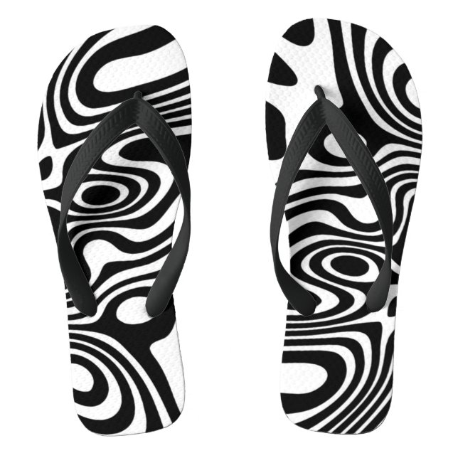 Tongs Le Imaginaire fou Zebra Stripes Motifs Sandales (Semelle)