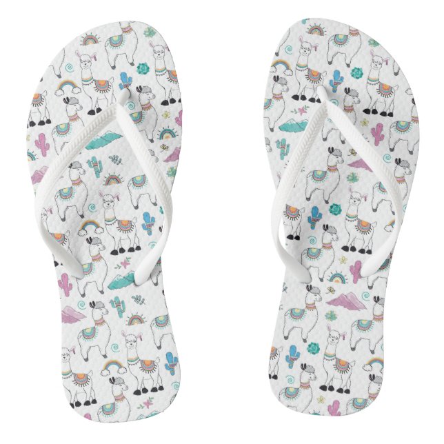 Tongs Le Motif de Llama au caricature (Semelle)